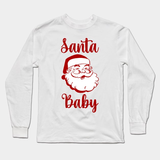 Santa Baby Long Sleeve T-Shirt by BlackCatArtBB